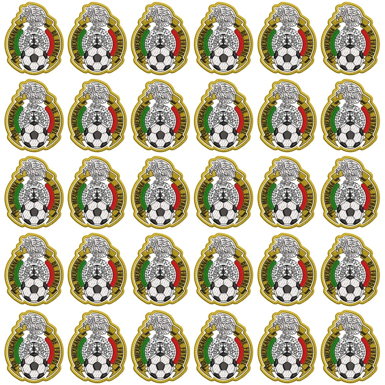 Pack 30 Parches Bordados MEXICO MUNDIAL
