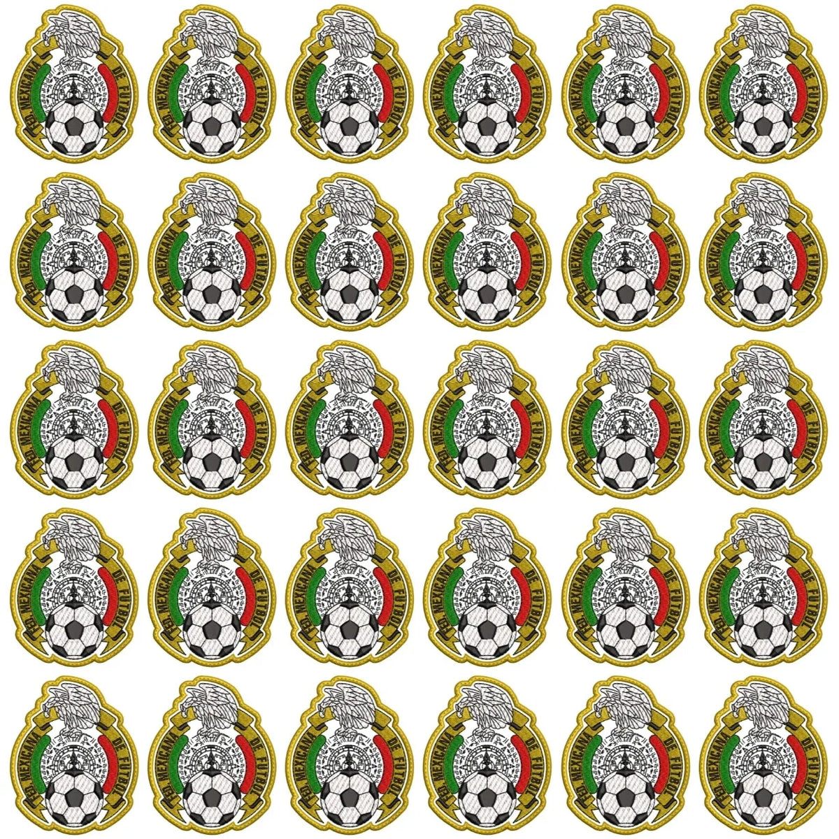 Pack 30 Parches Bordados MEXICO MUNDIAL