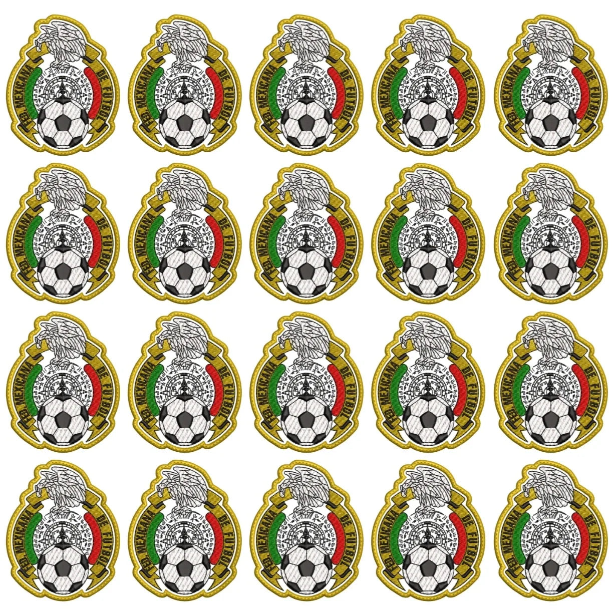 Pack 20 Parches Bordados MEXICO MUNDIAL