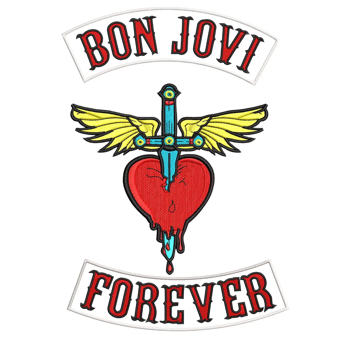 Espaldera Bordada BON JOVI Hard Rock