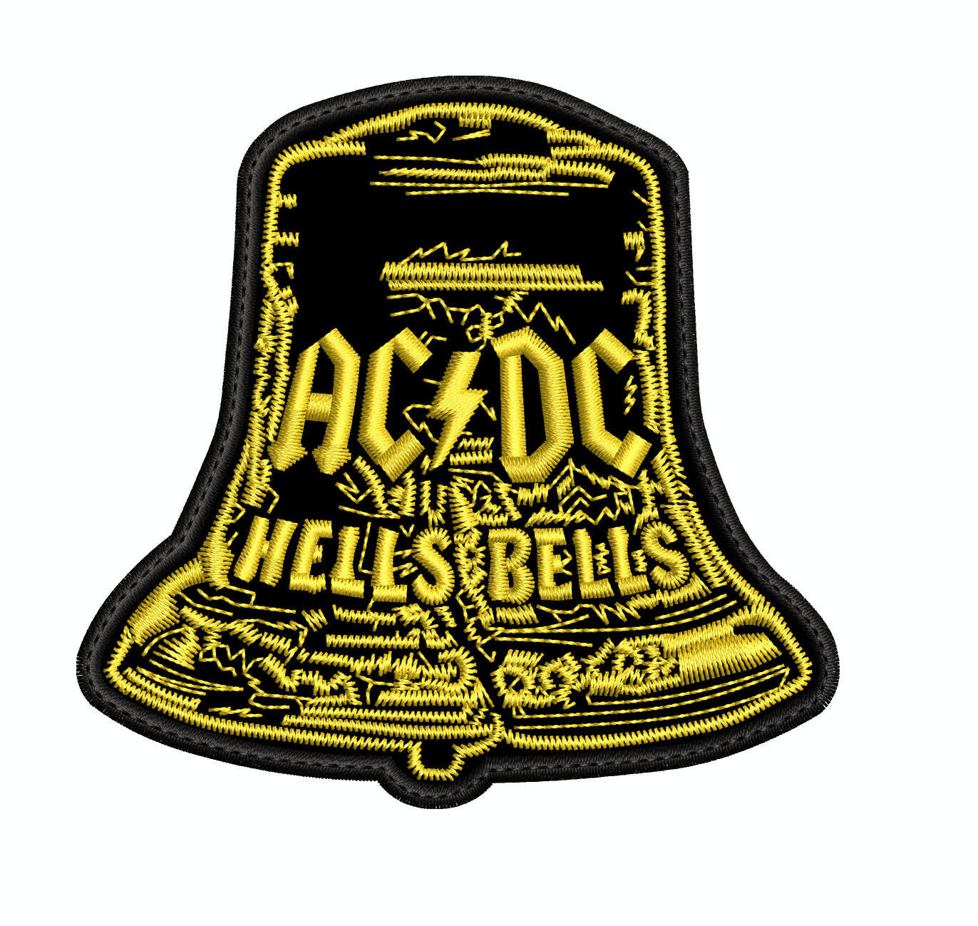 Parche Bordado hells bells ACDC Hard Rock