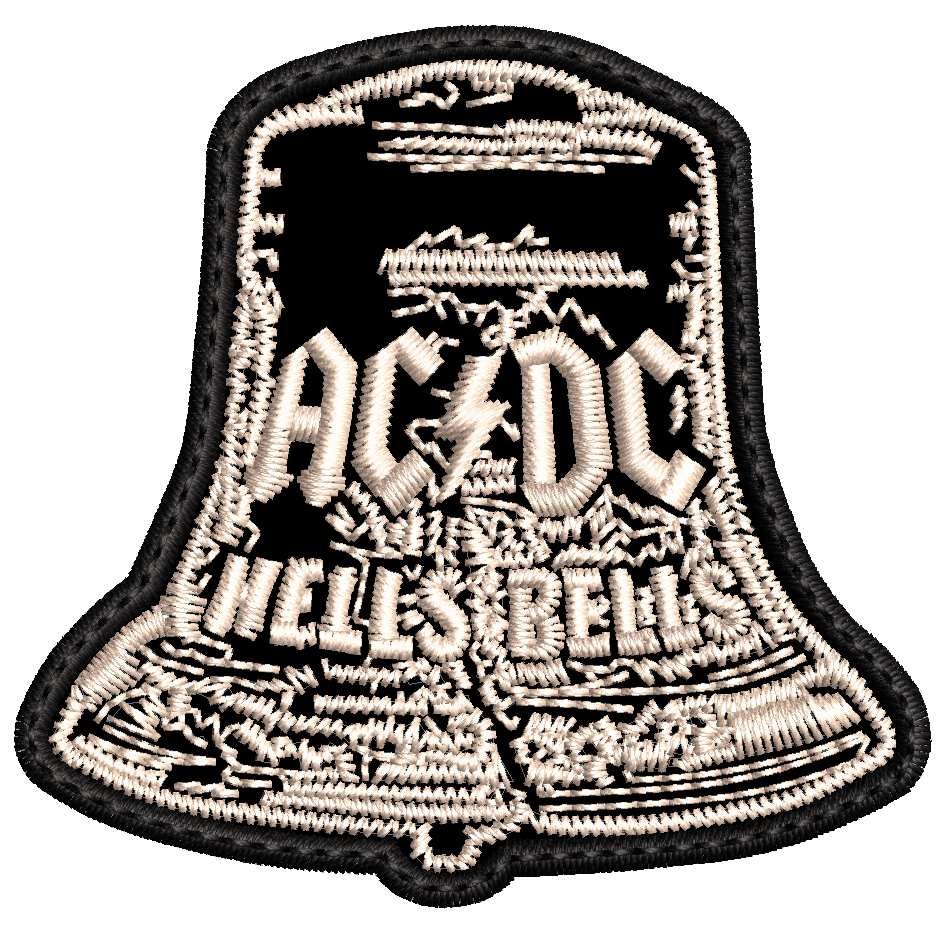 Parche Bordado Mini Hells Bells ACDC Hard Rock