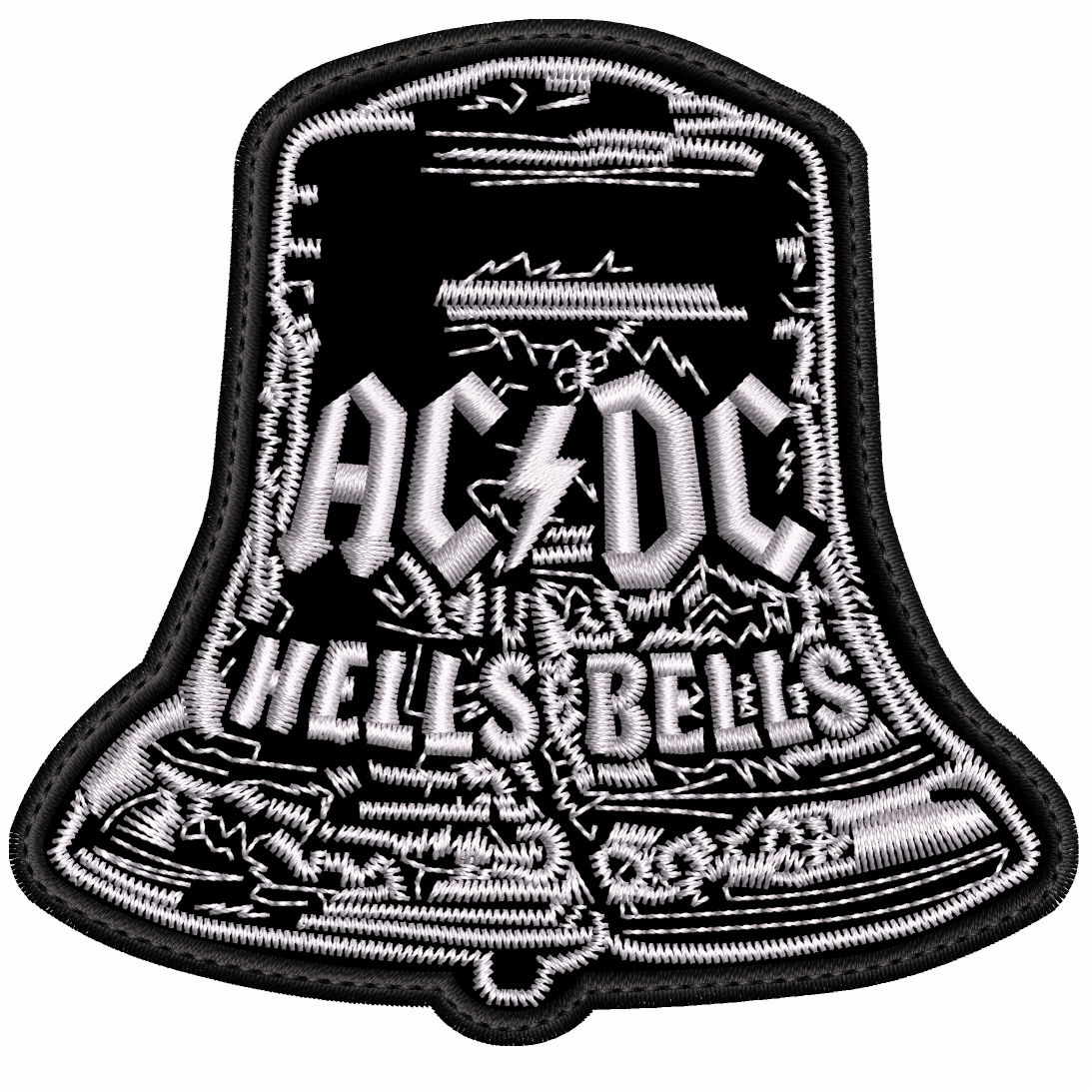 Parche Bordado hells bells ACDC Hard Rock