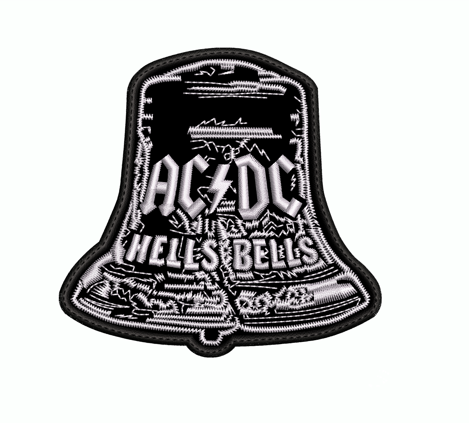 Parche Bordado hells bells ACDC Hard Rock