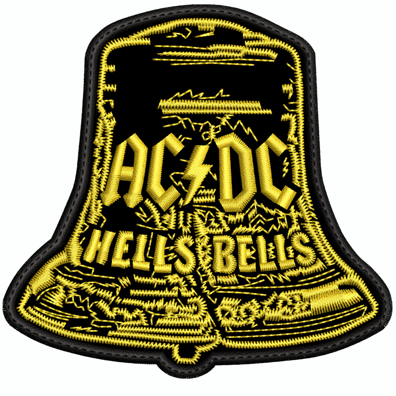 Parche Bordado hells bells ACDC Hard Rock