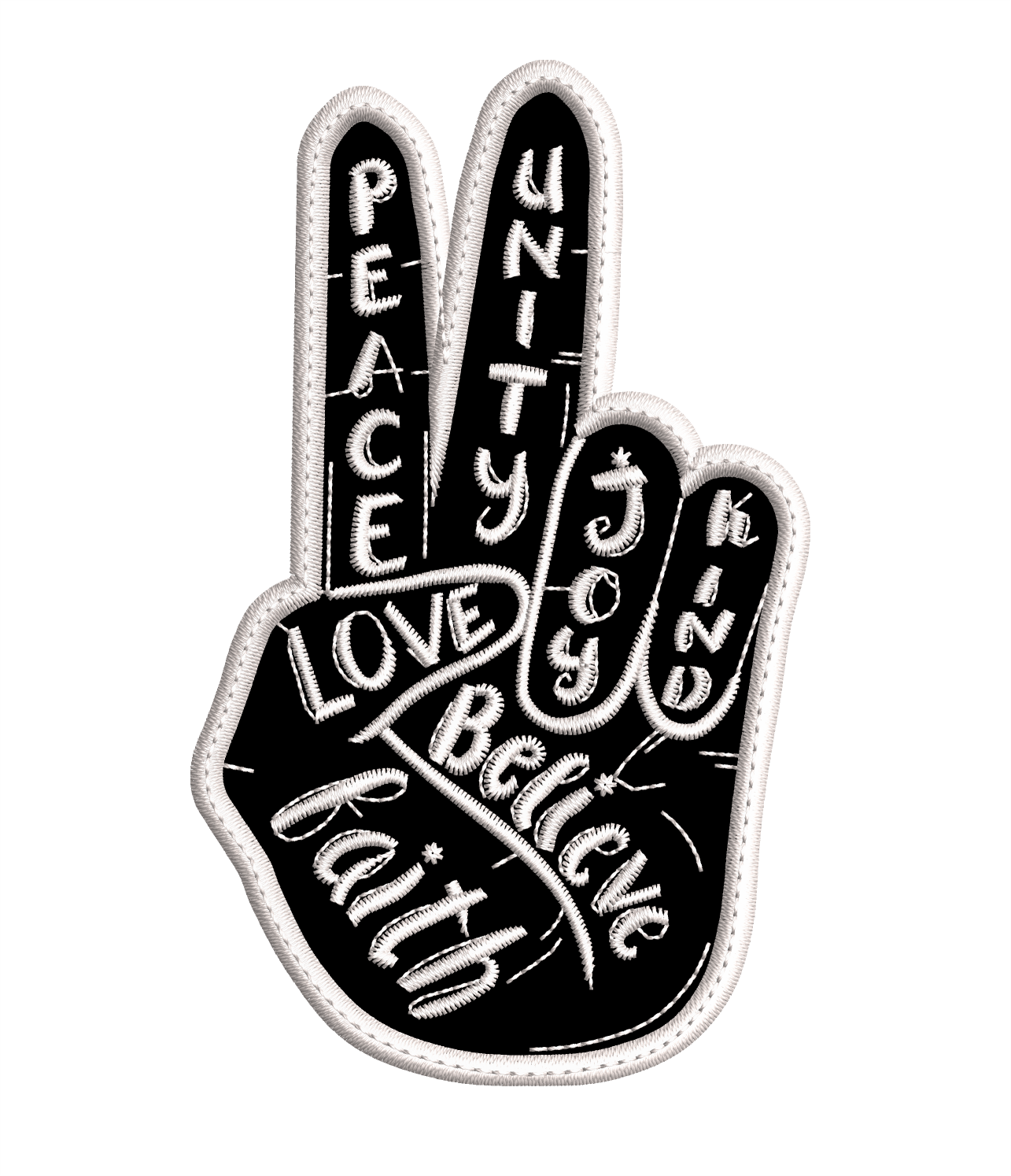 Parche Bordado AMOR Y PAZ