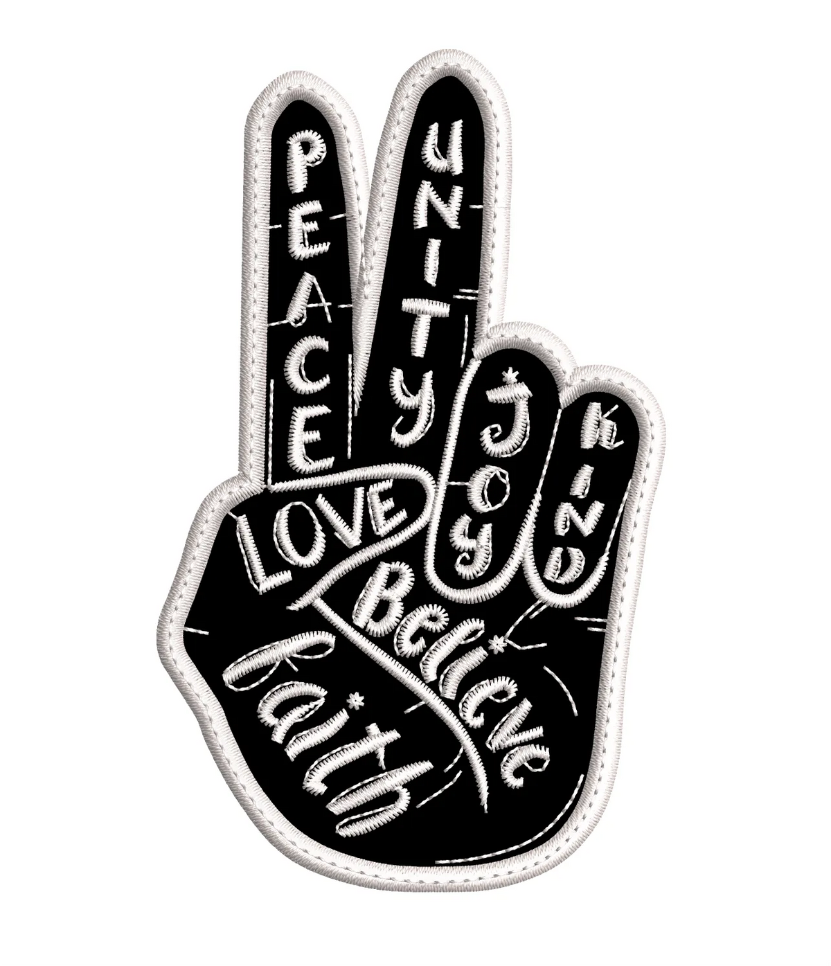 Parche Bordado AMOR Y PAZ