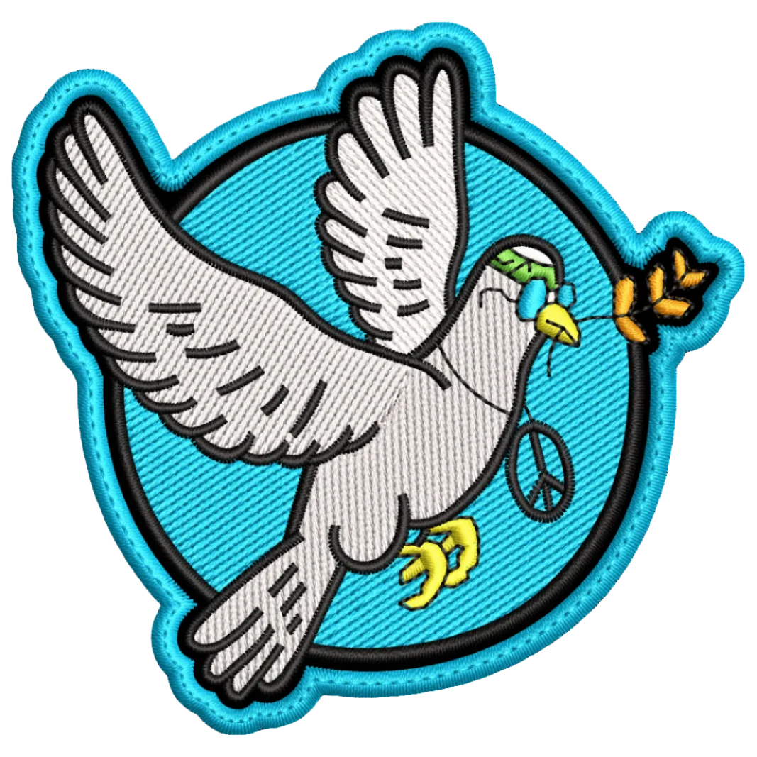 Parche Bordado AMOR Y PAZ