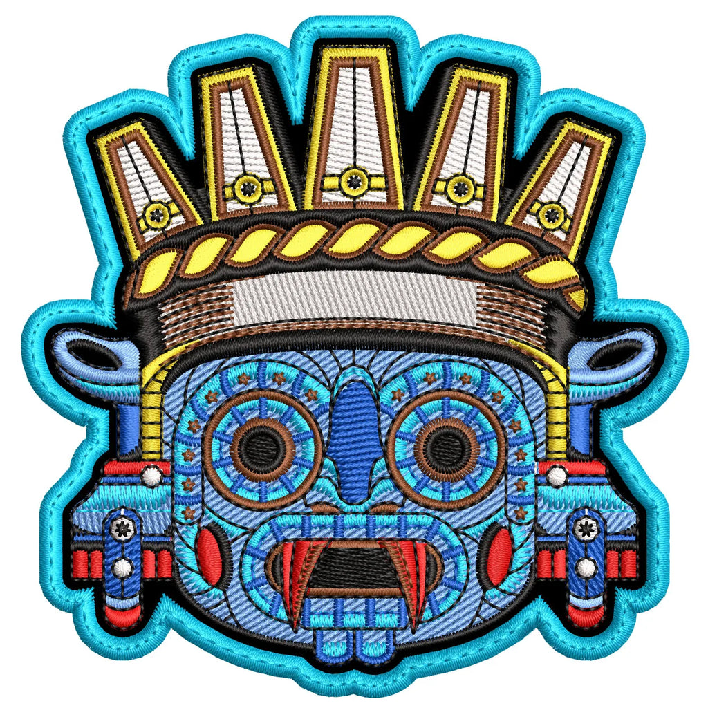 Parche Bordado TLALOC Dios de la Lluvia