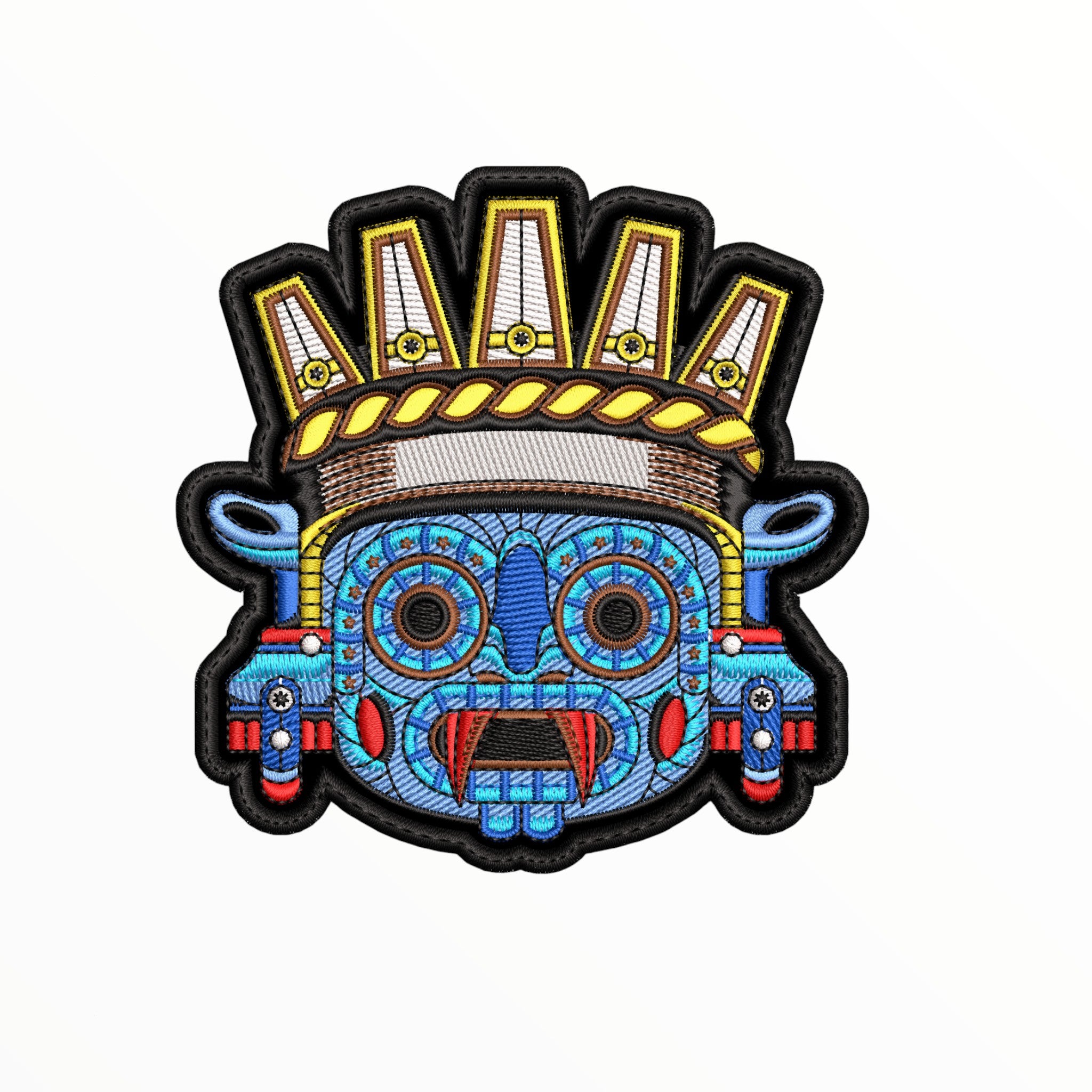 Parche Bordado Azteca Tlaloc