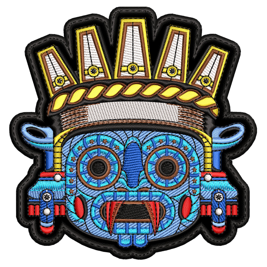 Parche Bordado TLALOC Dios de la Lluvia