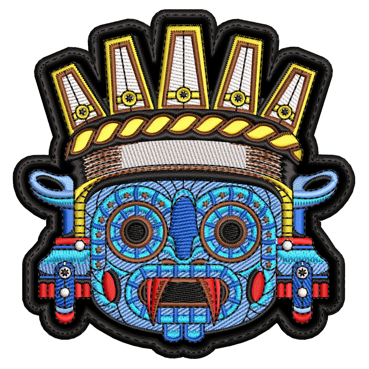 Parche Bordado TLALOC Dios de la Lluvia