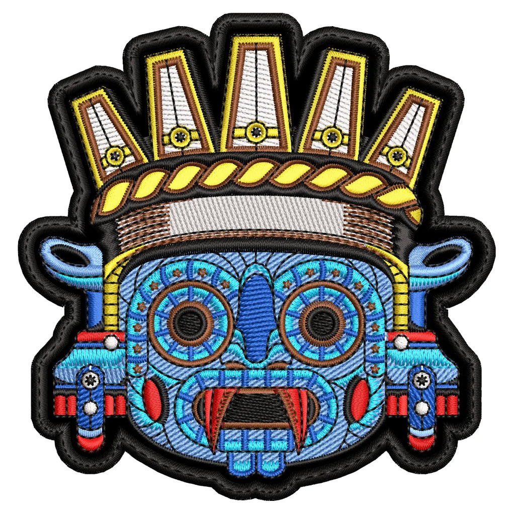 Parche Bordado TLALOC Dios de la Lluvia