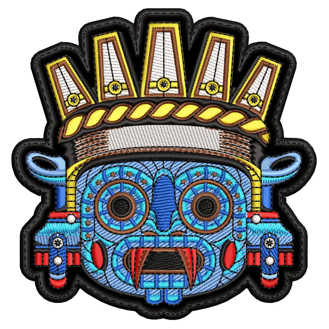 Parche Bordado TLALOC Dios de la Lluvia