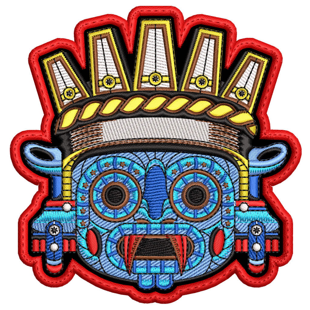 Parche Bordado TLALOC Dios de la Lluvia
