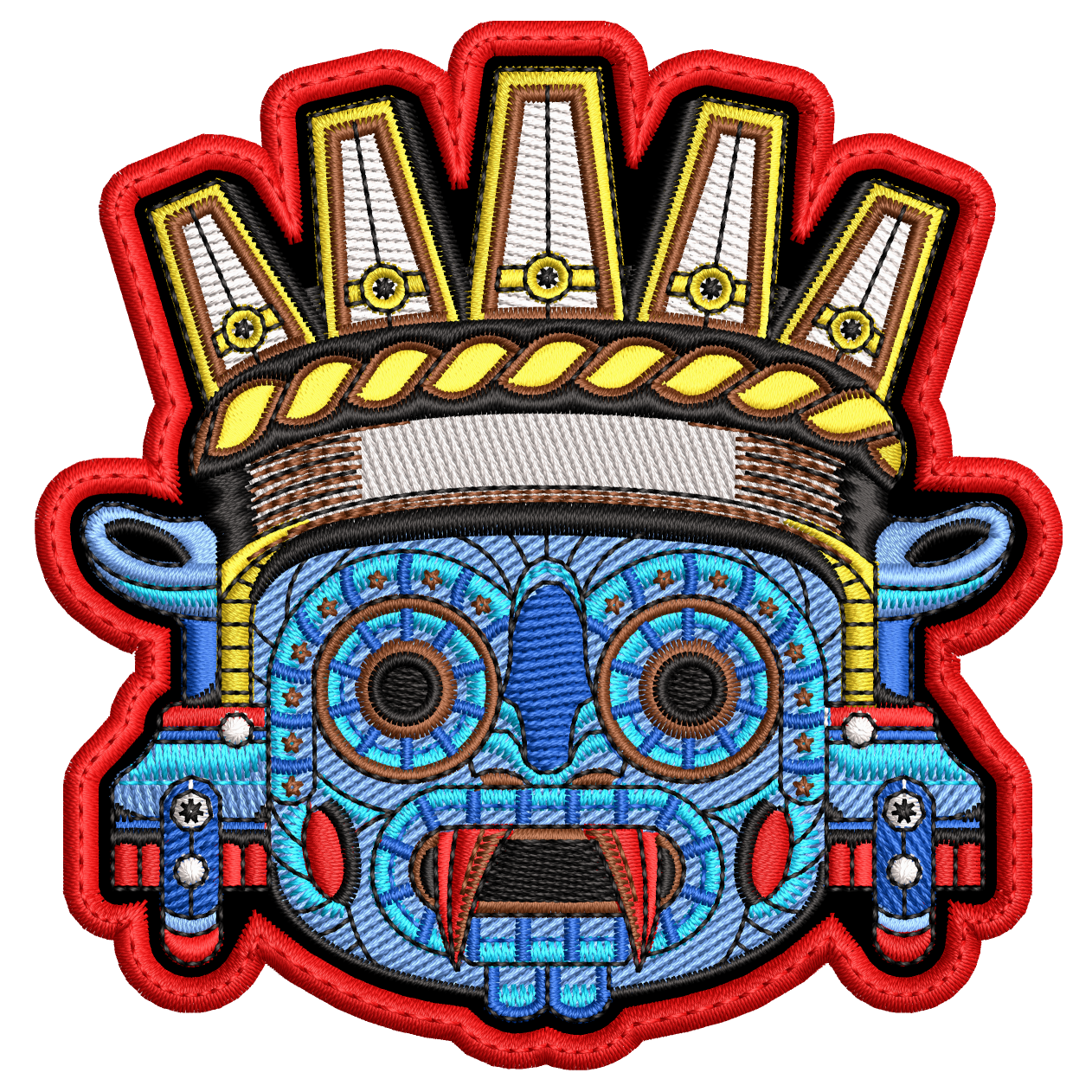 Parche Bordado TLALOC Dios de la Lluvia