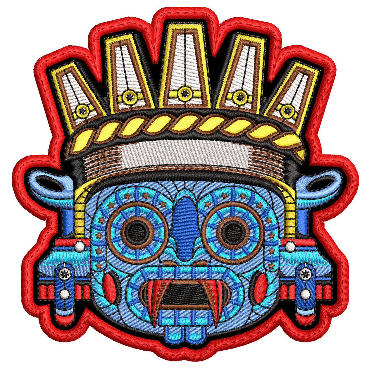 Parche Bordado TLALOC Dios de la Lluvia