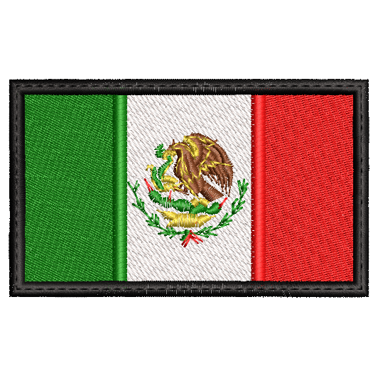 Parche Bordado Mini BANDERA MEXICO