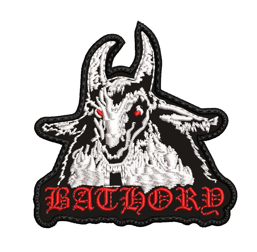 Parche Bordado Mini BATHORY Goat Black Metal