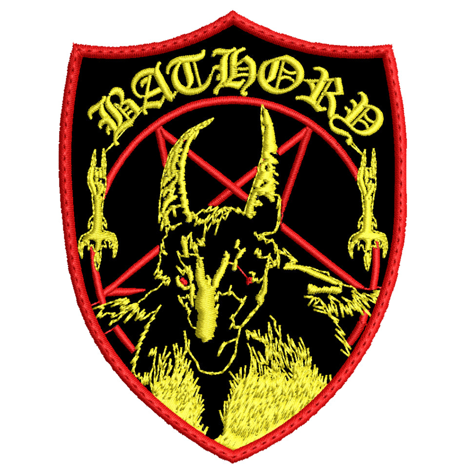 Parche Bordado BATHORY Escudo Black Metal