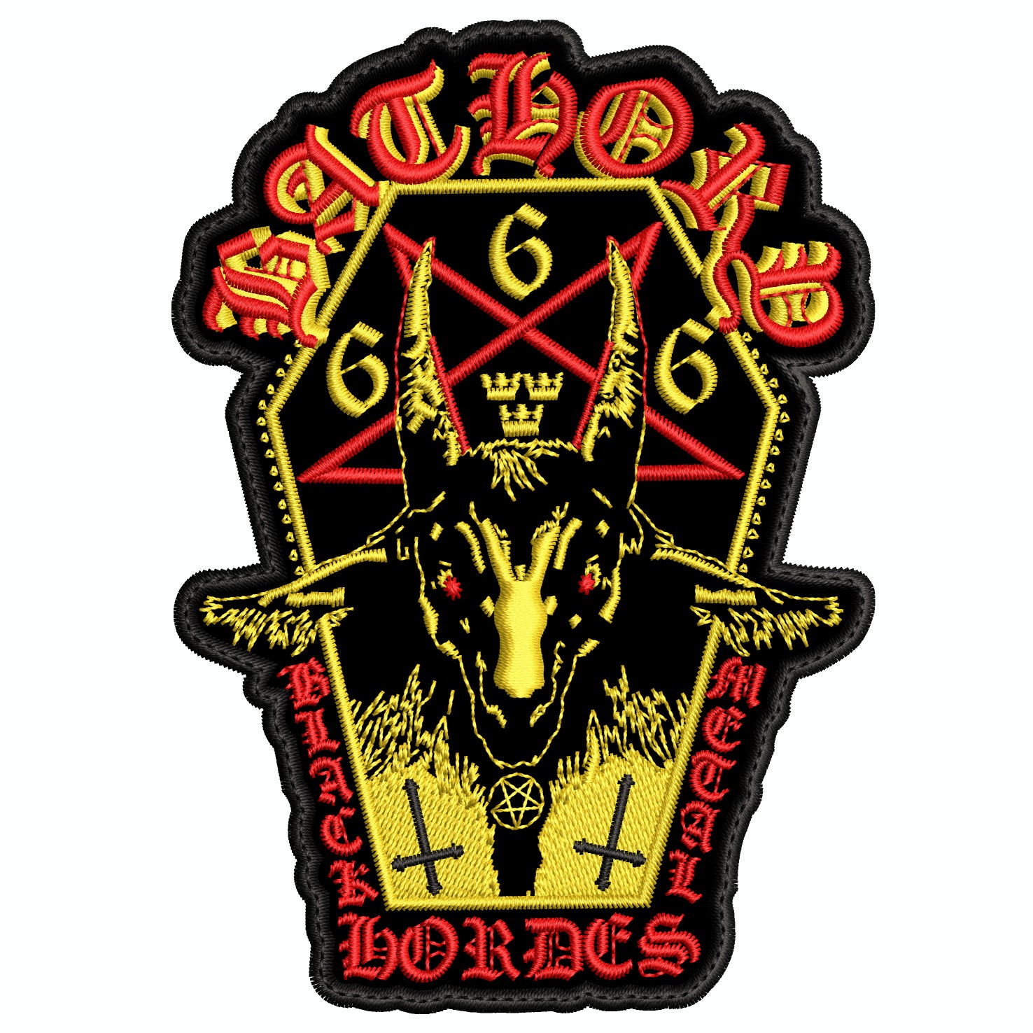 Parche Bordado BATHORY 666 Black Metal