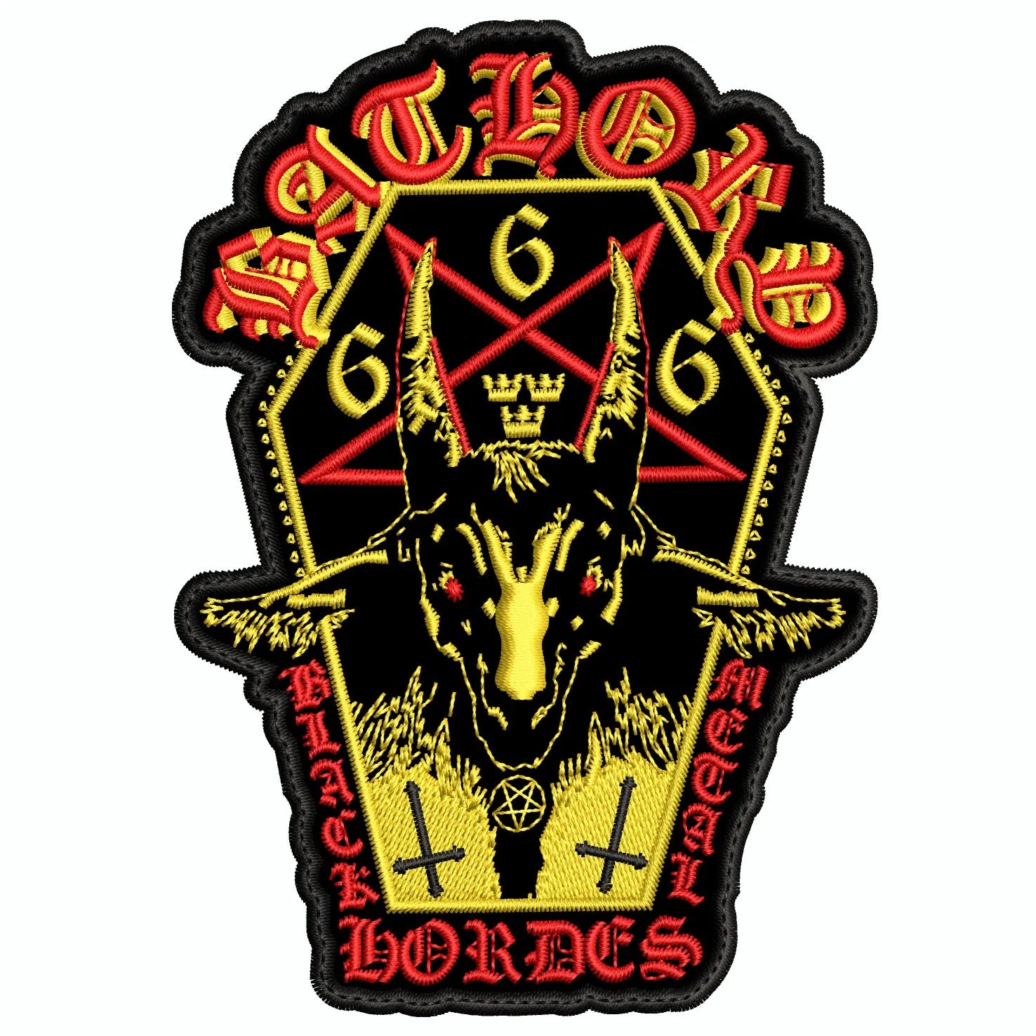 Parche Bordado BATHORY 666 Black Metal