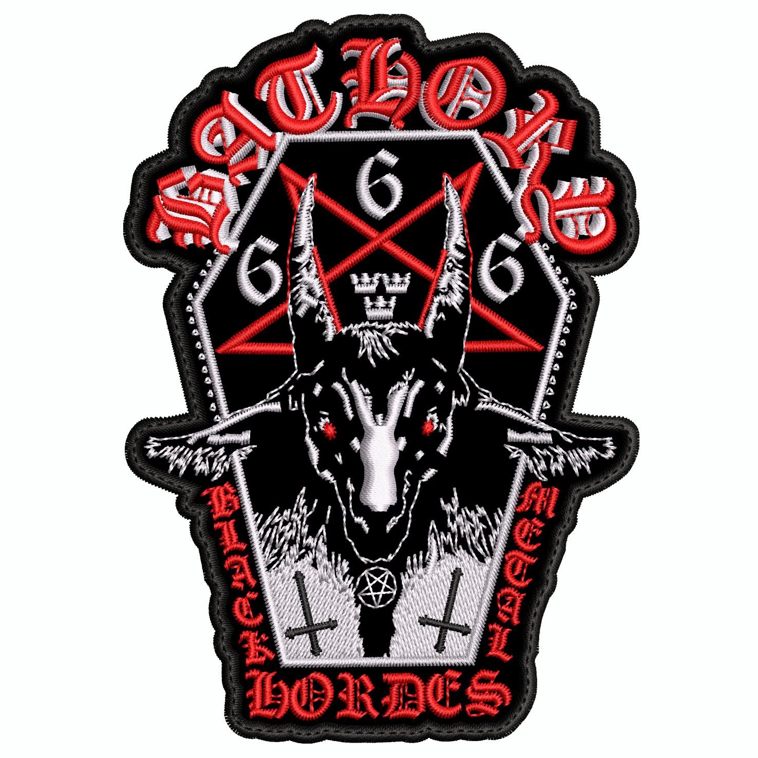 Parche Bordado BATHORY 666 Black Metal