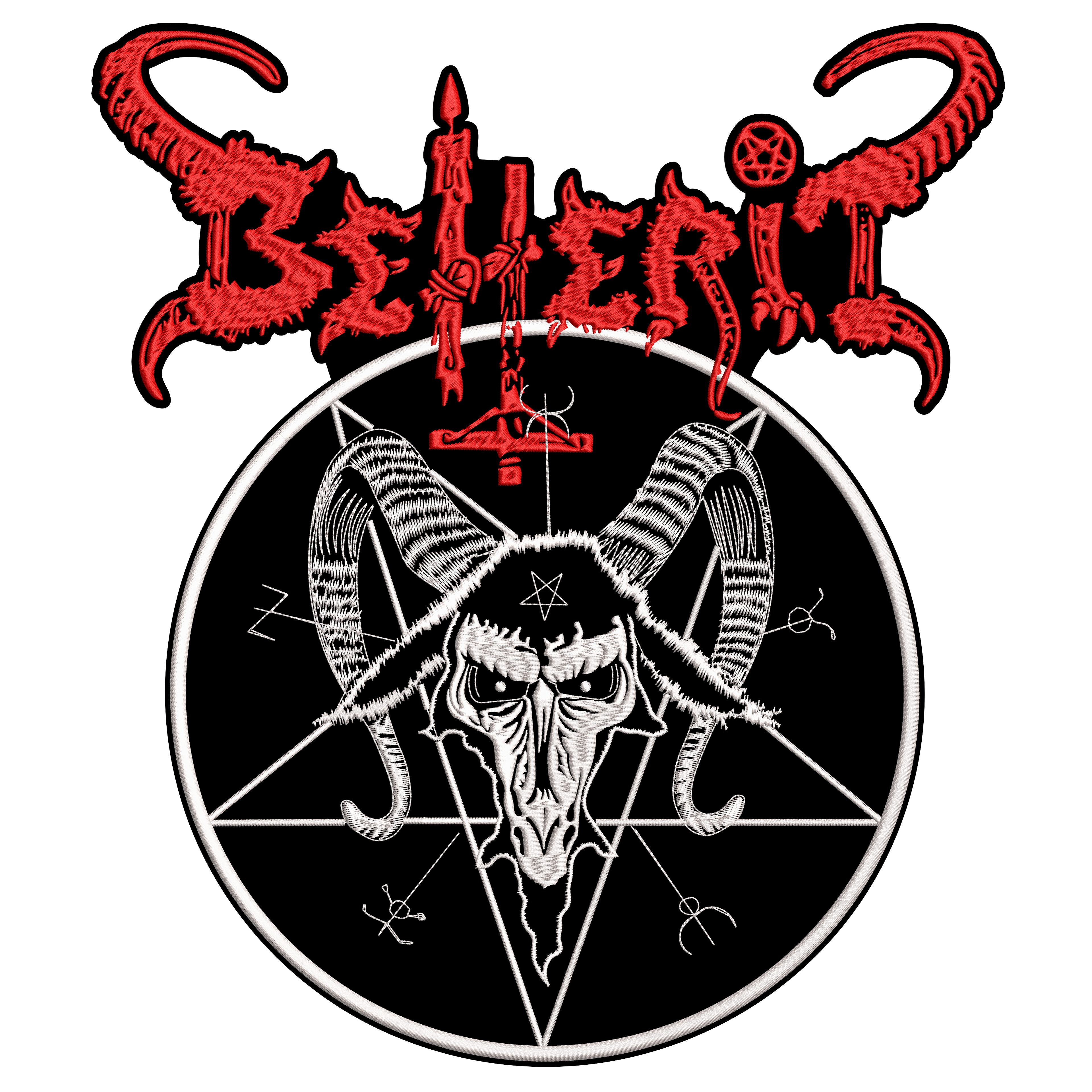 Espaldera Bordada BEHERIT Black Metal