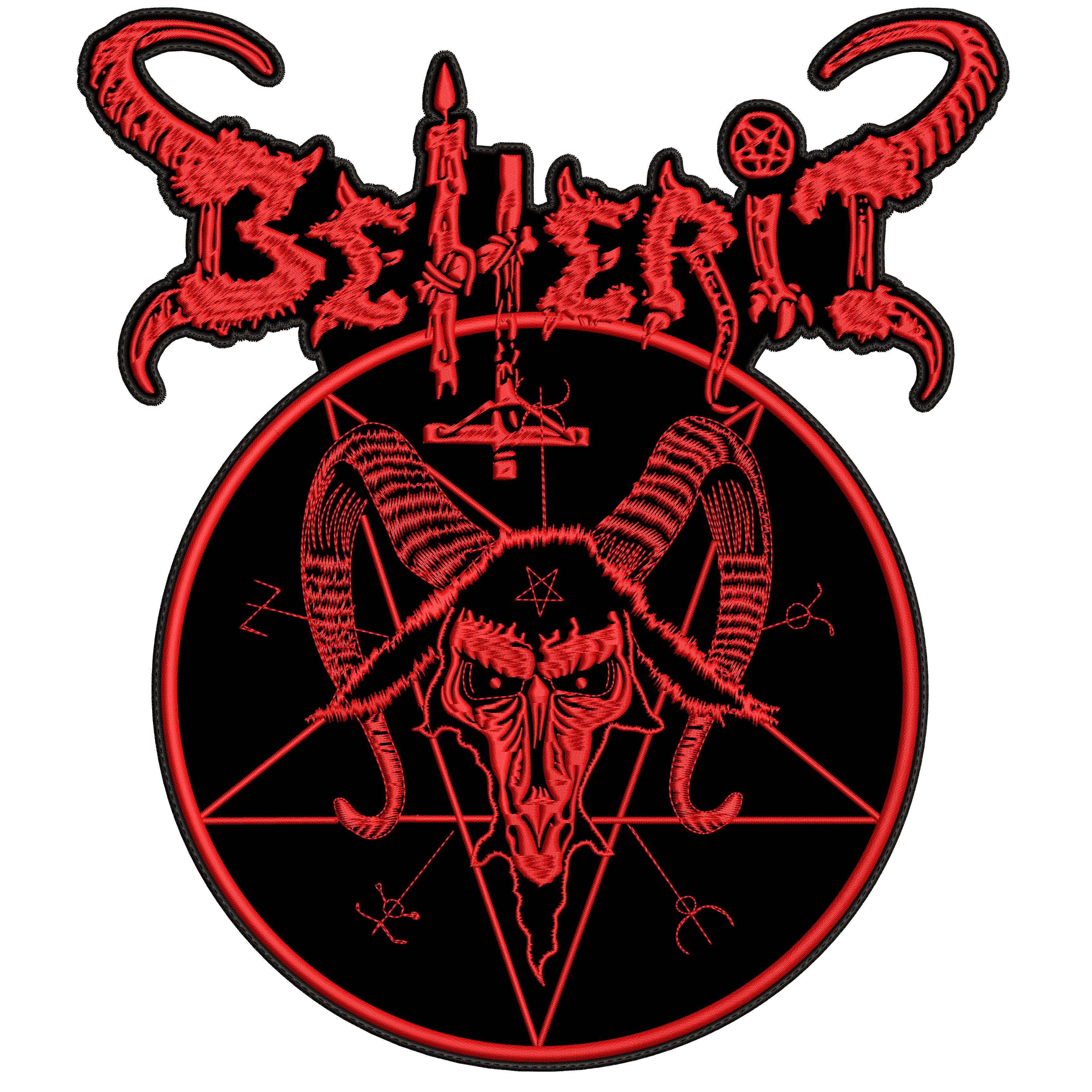 Espaldera Bordada BEHERIT Black Metal