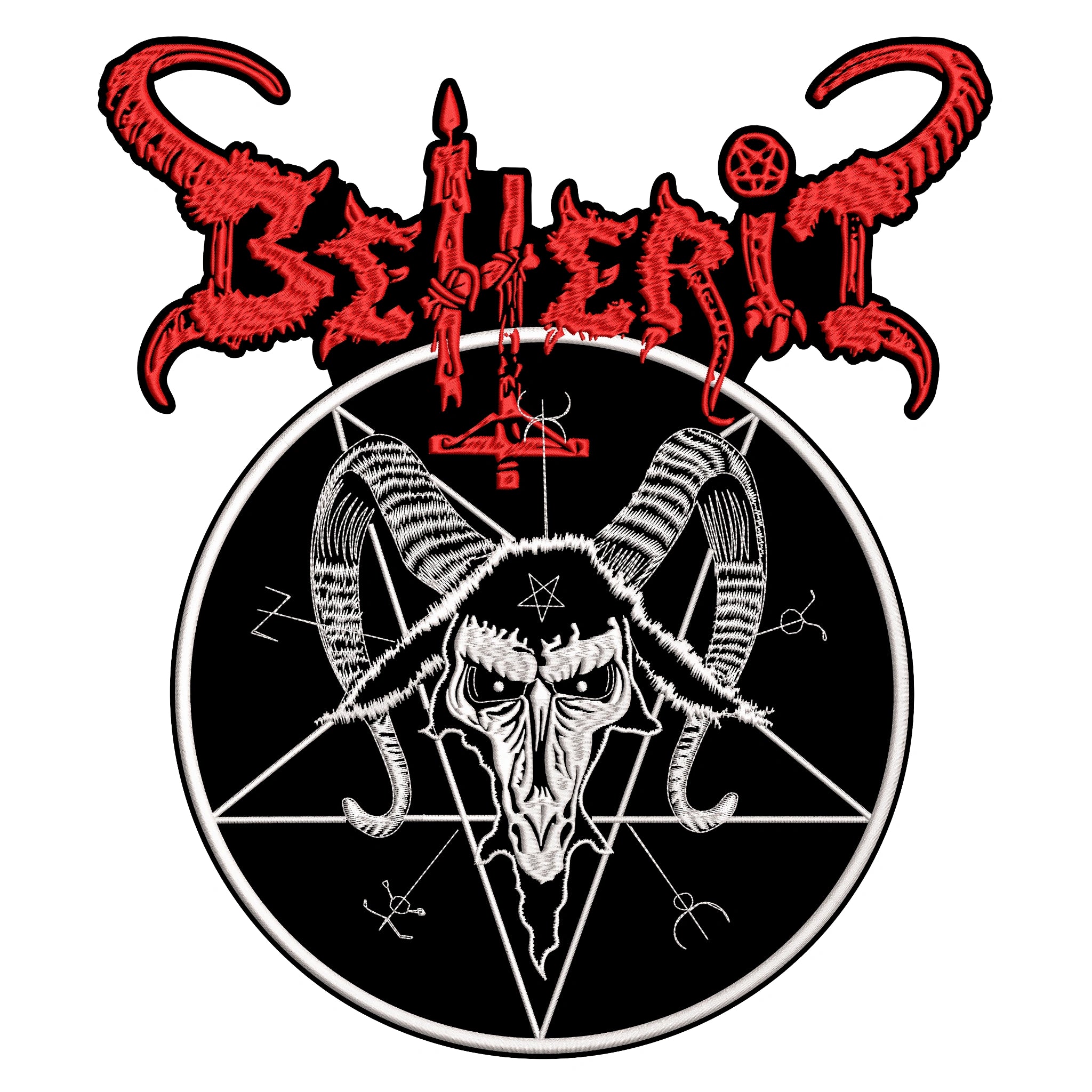 Espaldera Bordada BEHERIT Black Metal