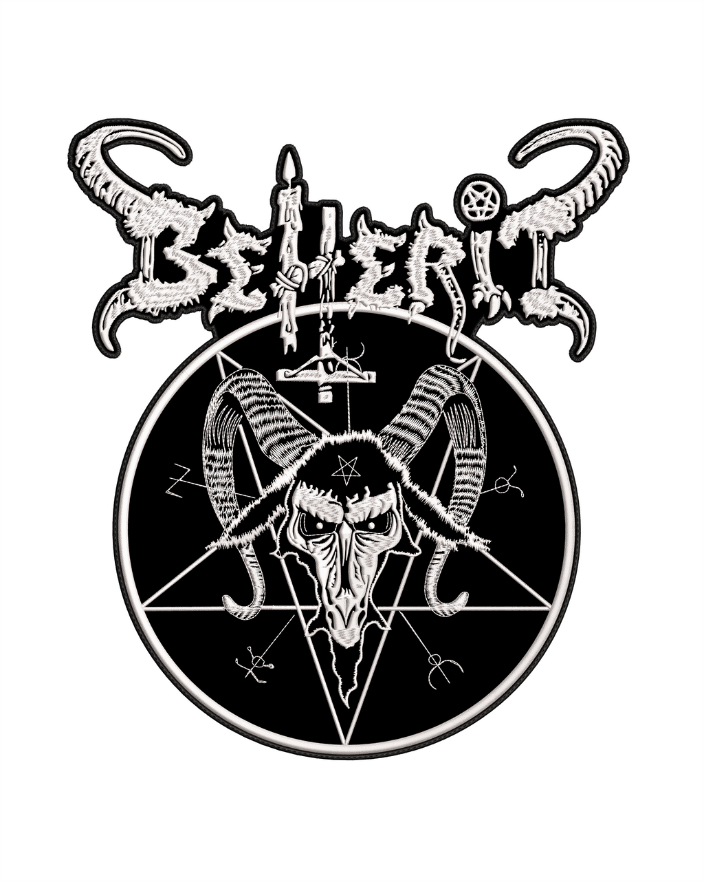 Espaldera Bordada BEHERIT Black Metal
