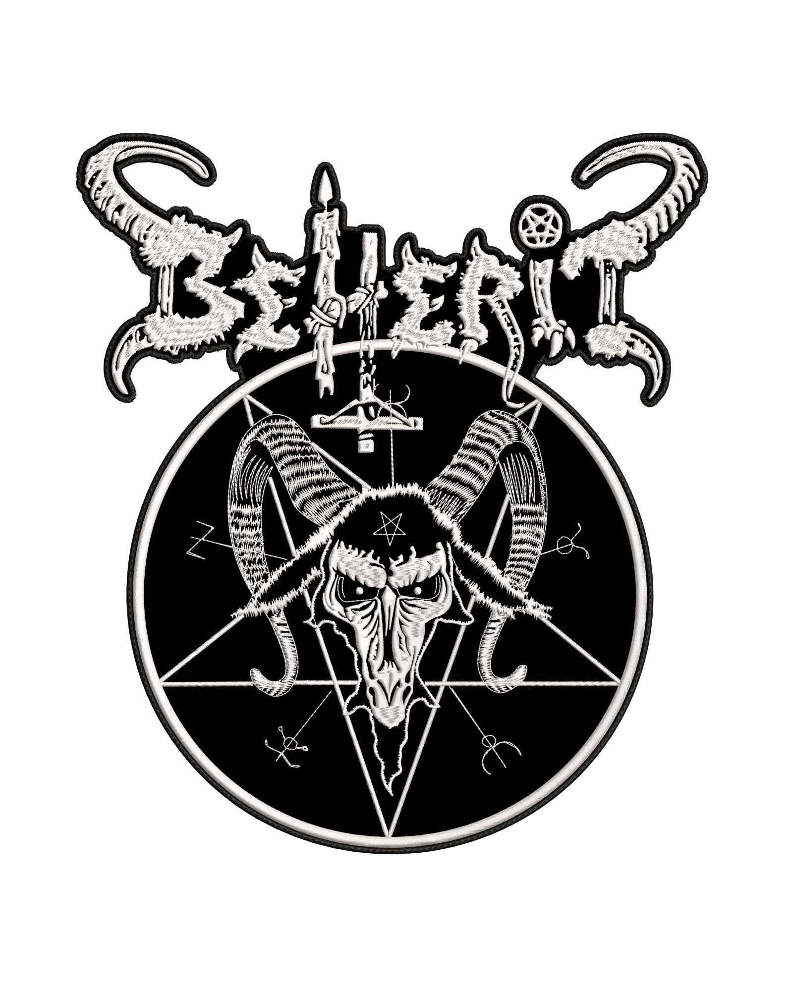 Espaldera Bordada BEHERIT Black Metal