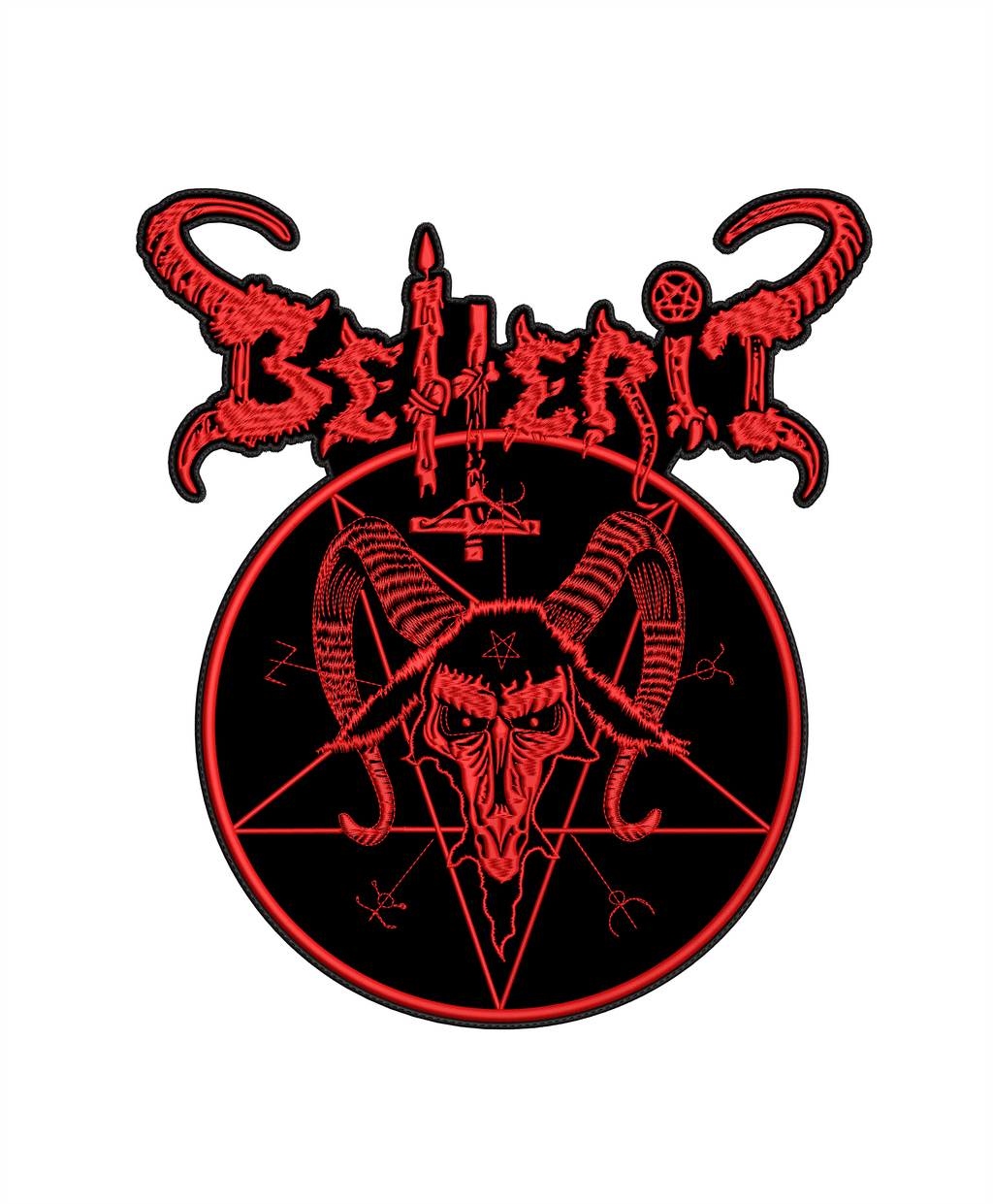Espaldera Bordada BEHERIT Black Metal