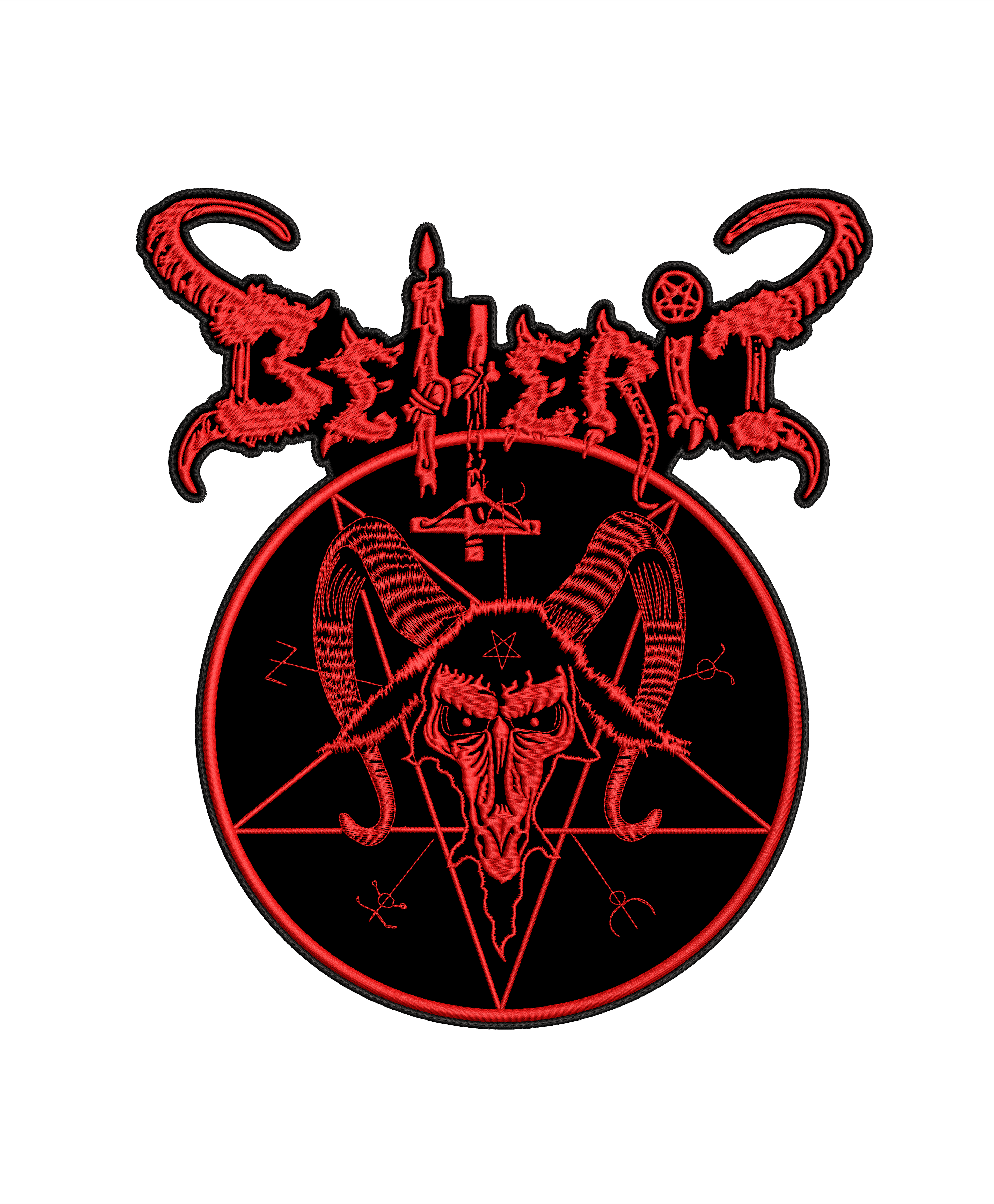 Espaldera Bordada BEHERIT Black Metal