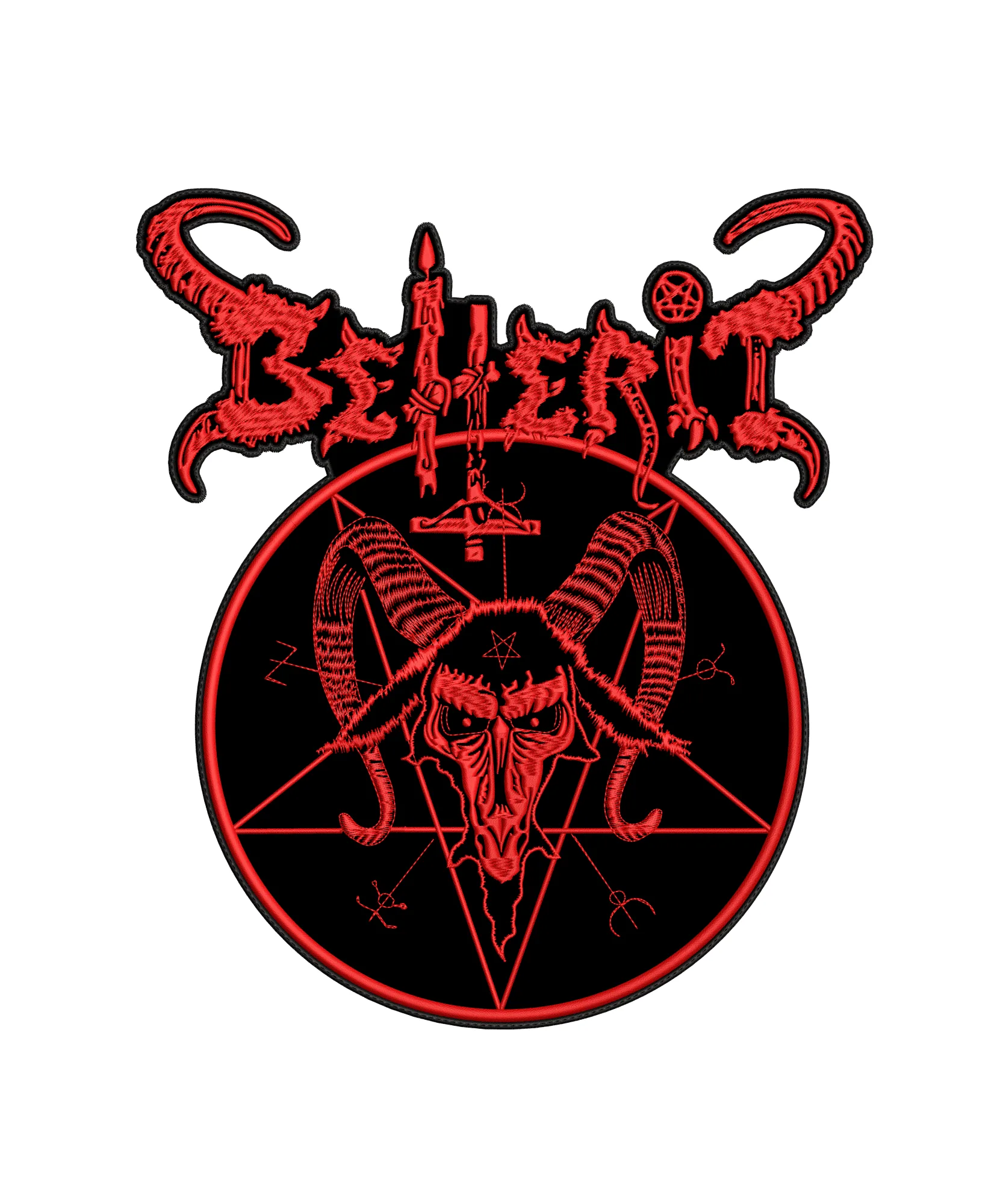 Espaldera Bordada BEHERIT Black Metal