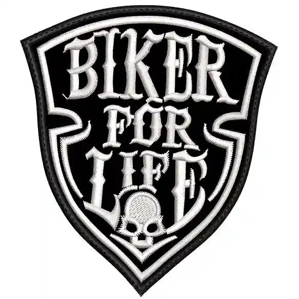 Parche Bordado Mini BIKER FOR LIFE