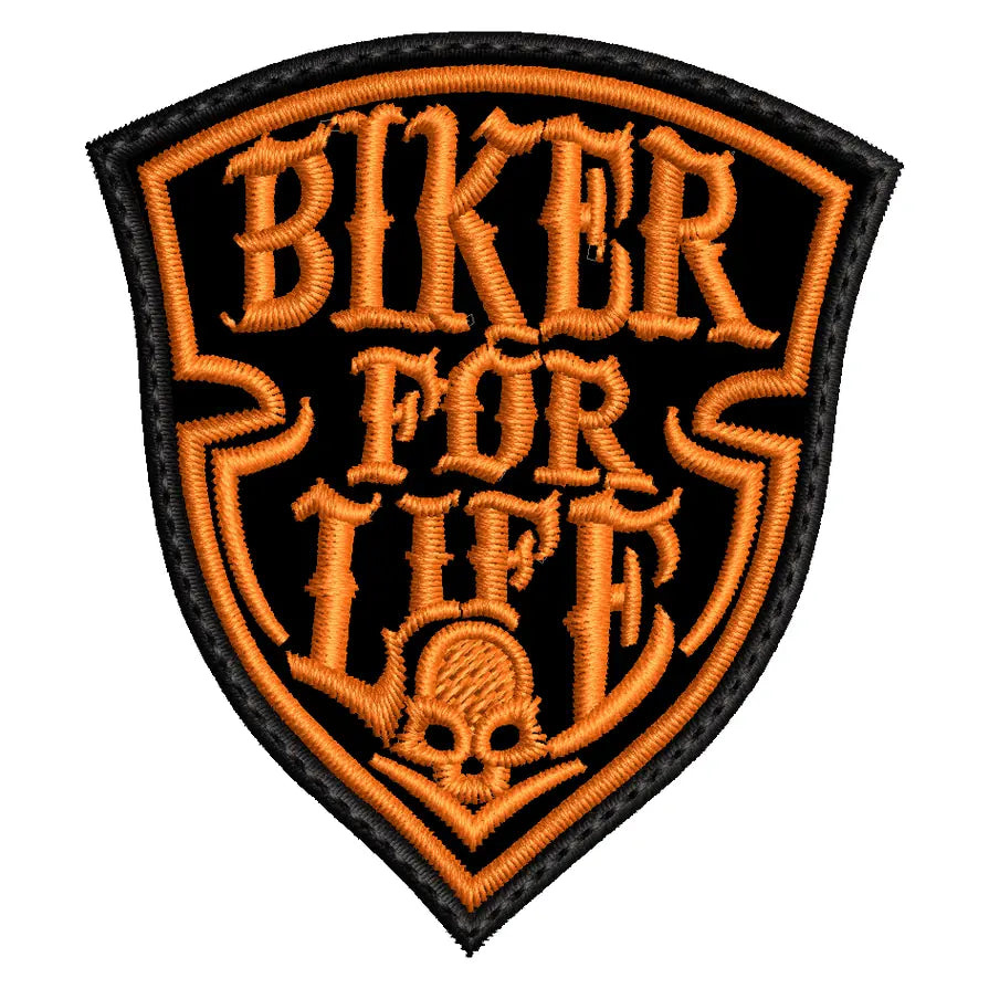 Parche Bordado Mini BIKER FOR LIFE