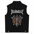 Chaleco de Mezclilla más Espaldera BLÜDWÜLF Blackened Crust Punk Thrash Metal