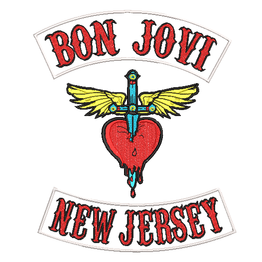 Espaldera Bordada BON JOVI NEW JERSEY Hard Rock