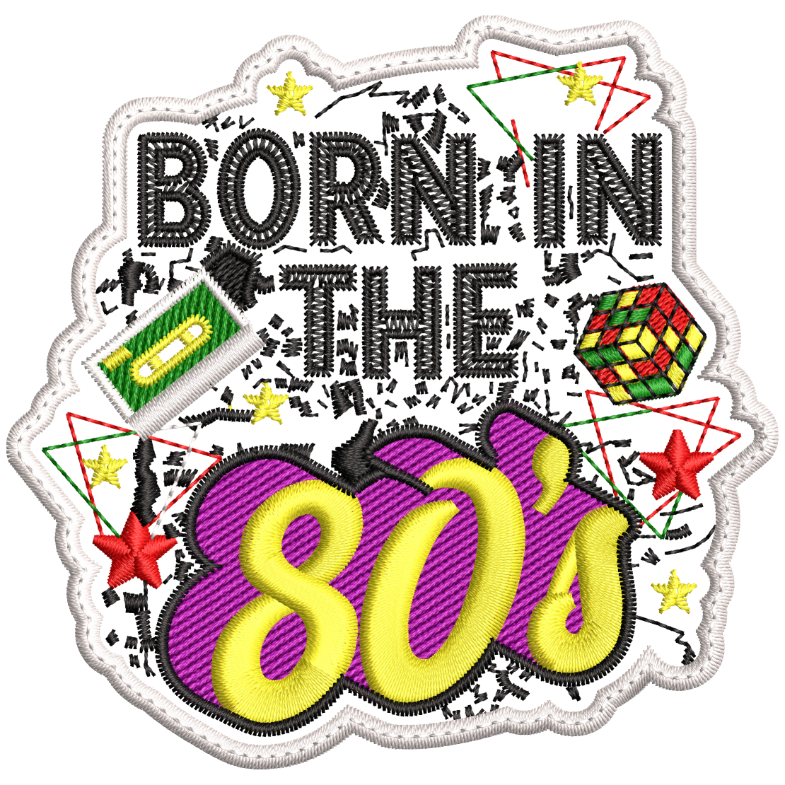 Parche Bordado BORN IN THE 80s
