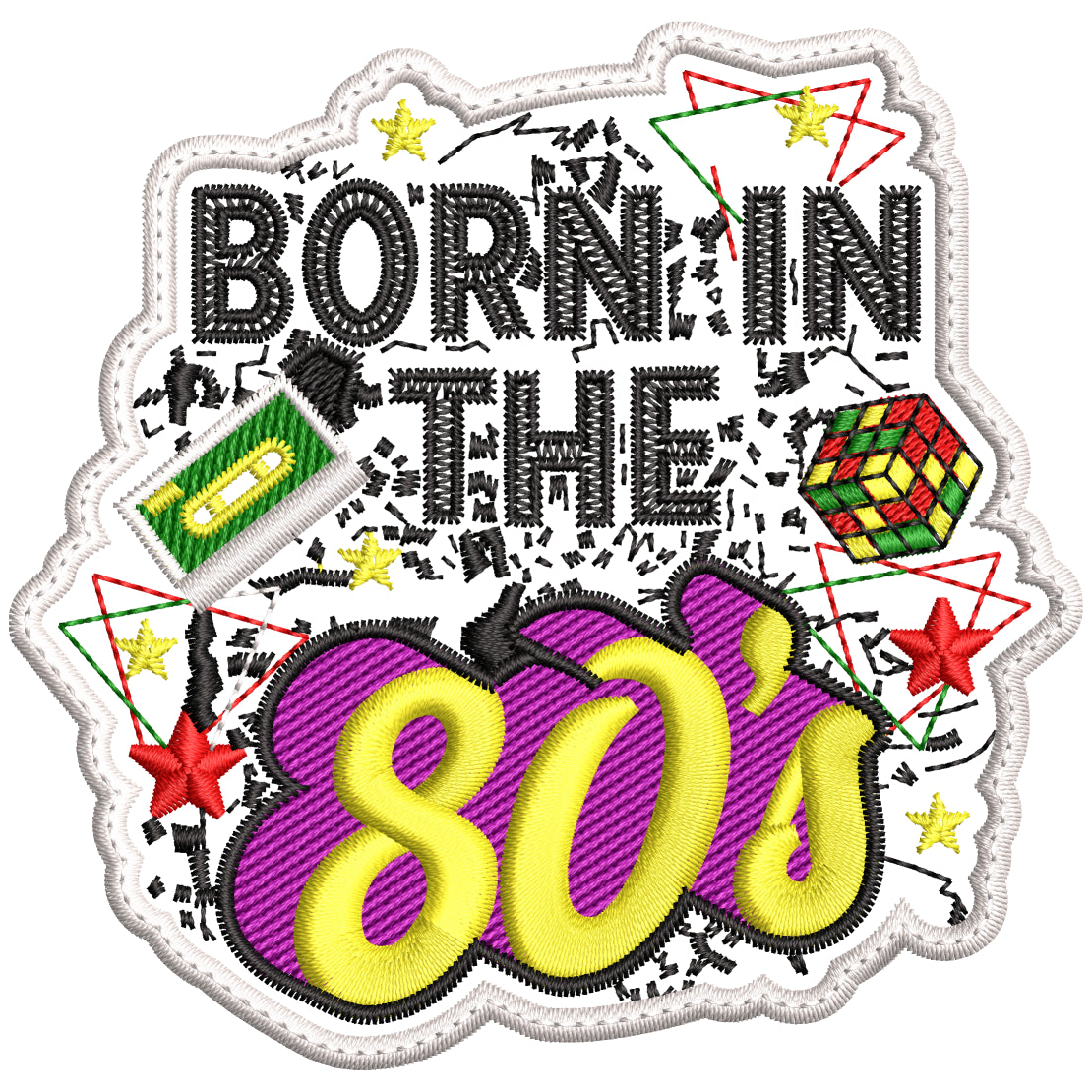 Parche Bordado BORN IN THE 80s