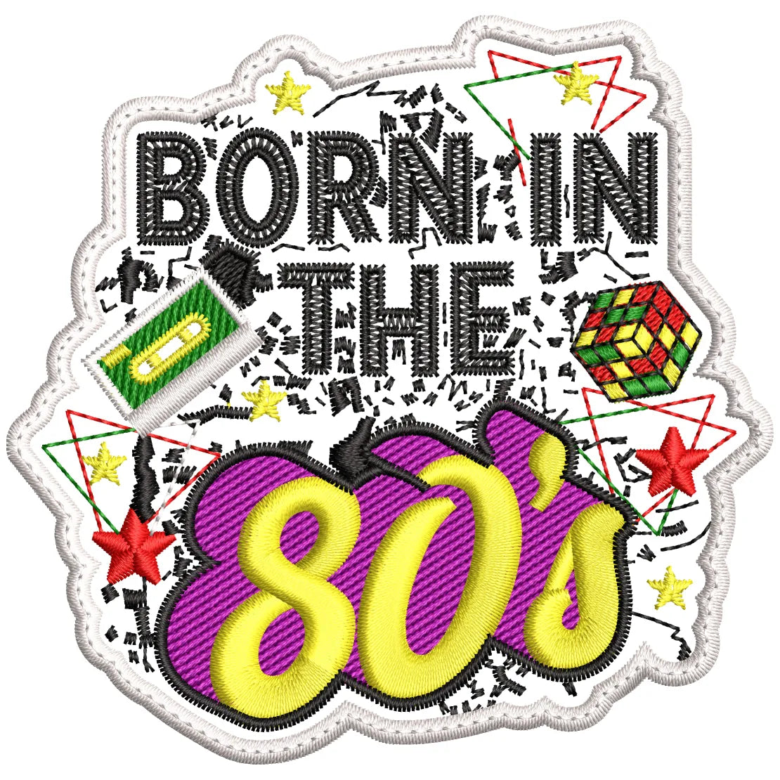 Parche Bordado BORN IN THE 80s