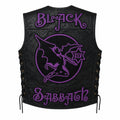 Chaleco de piel original más espaldera bordada BLACK SABBATH