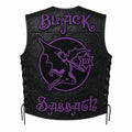 Chaleco de piel original más espaldera bordada BLACK SABBATH Heavy Metal