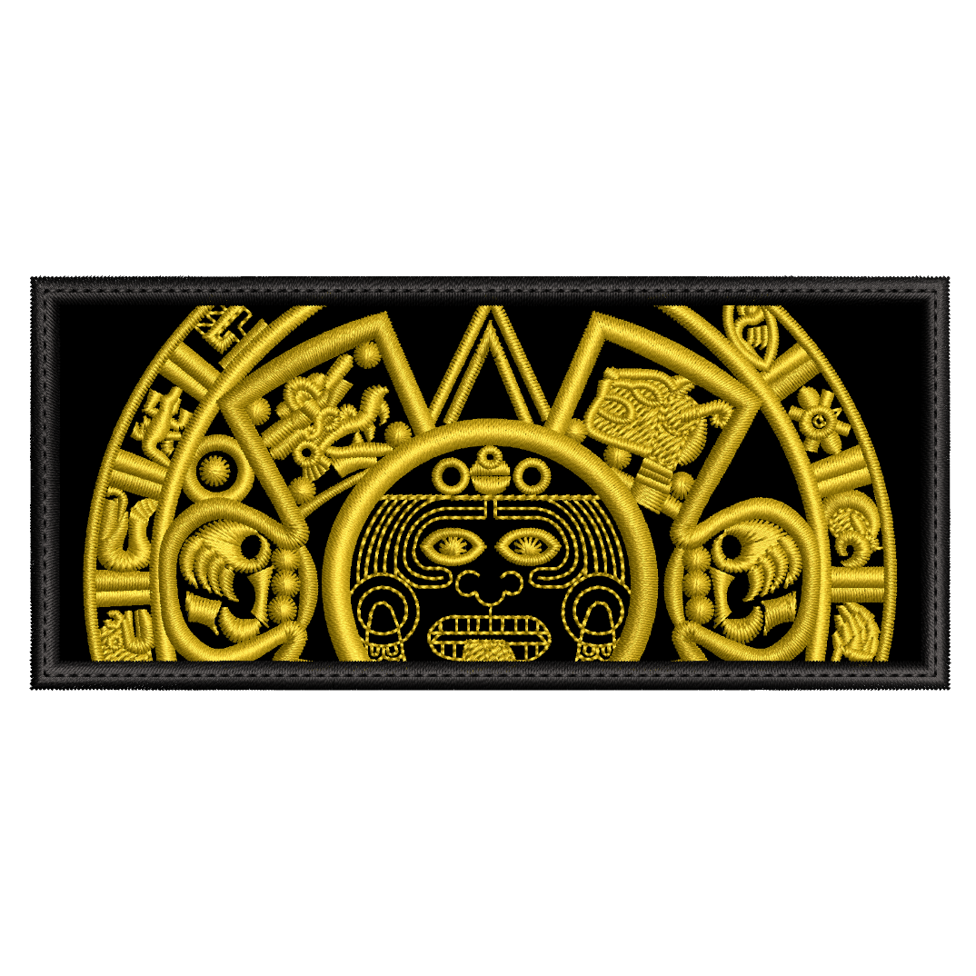 Parche Bordado CALENDARIO AZTECA