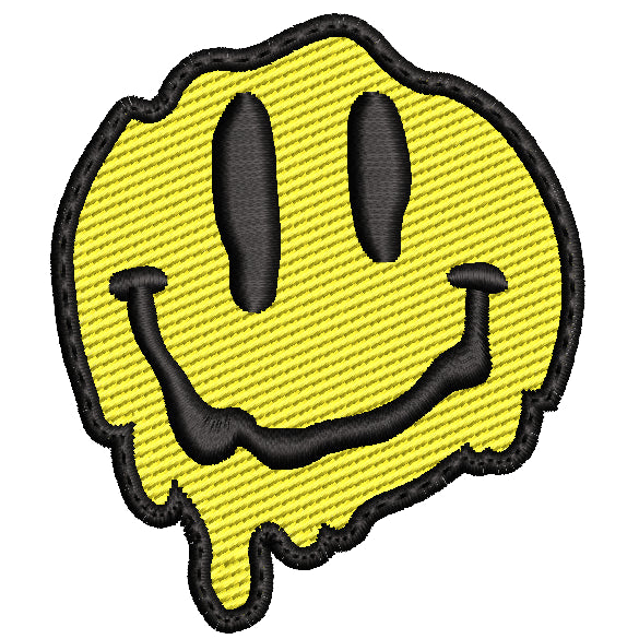 Parche Bordado Mini CARITA FELIZ AMARILLA