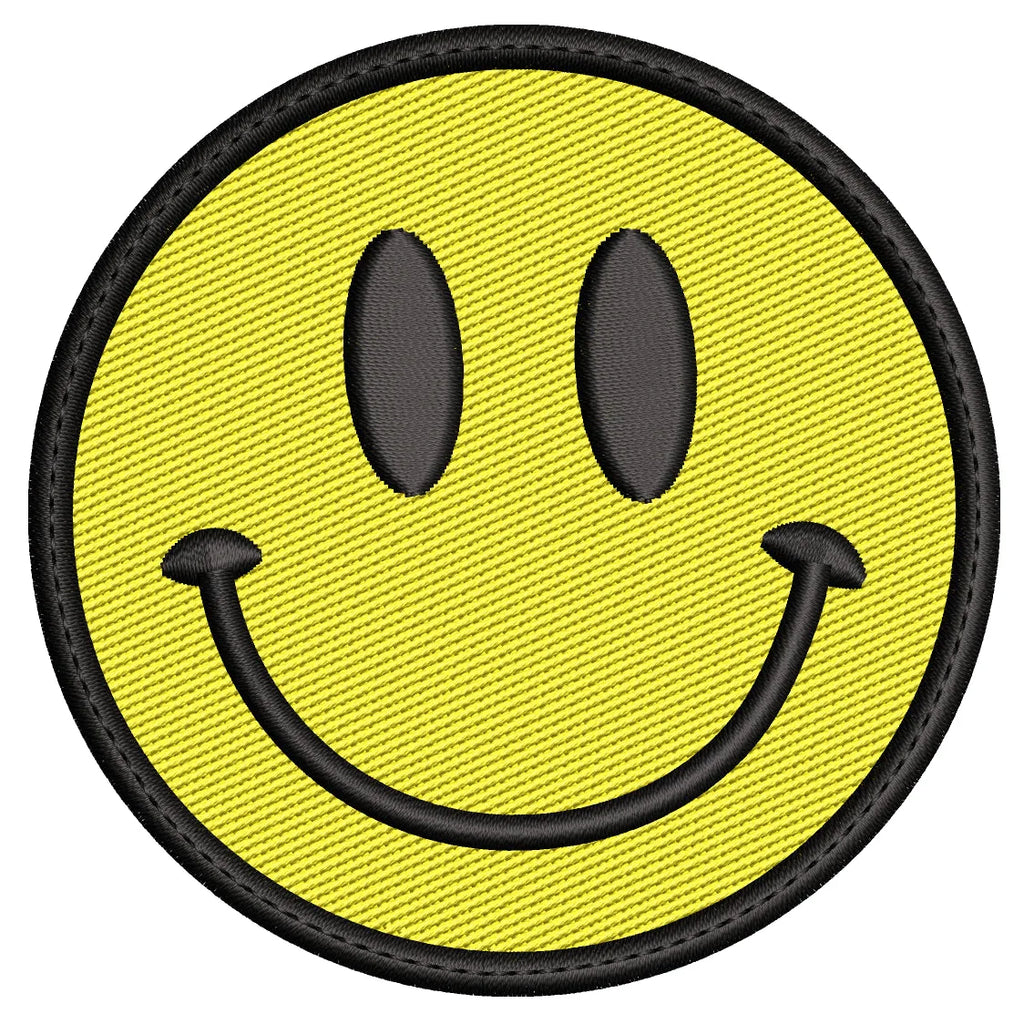 Parche Bordado CARITA FELIZ AMARILLA