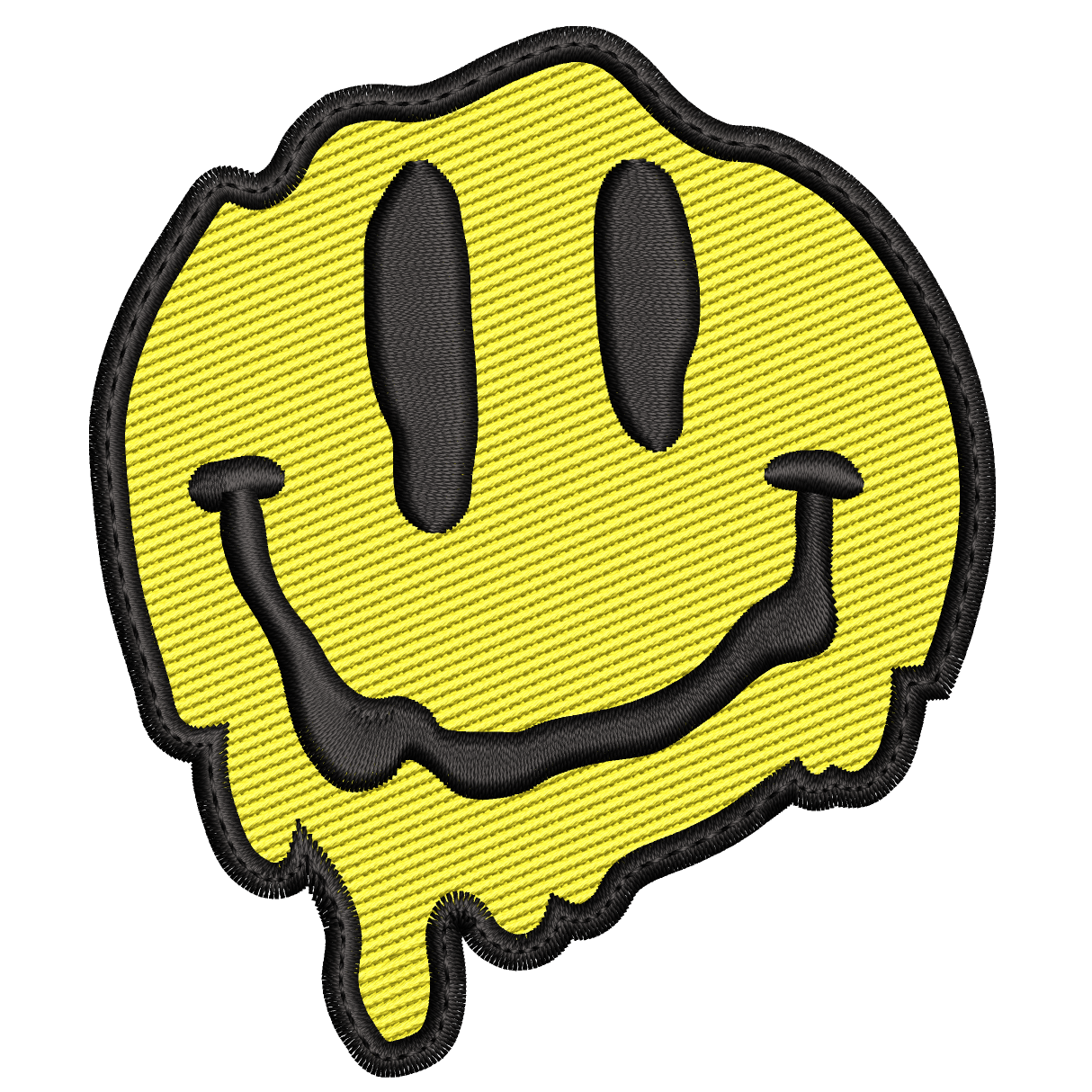 Parche Bordado CARITA FELIZ AMARILLA