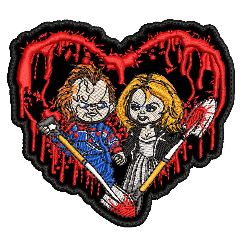Parche Bordado CHUCKY AND TIFFANY Corazón