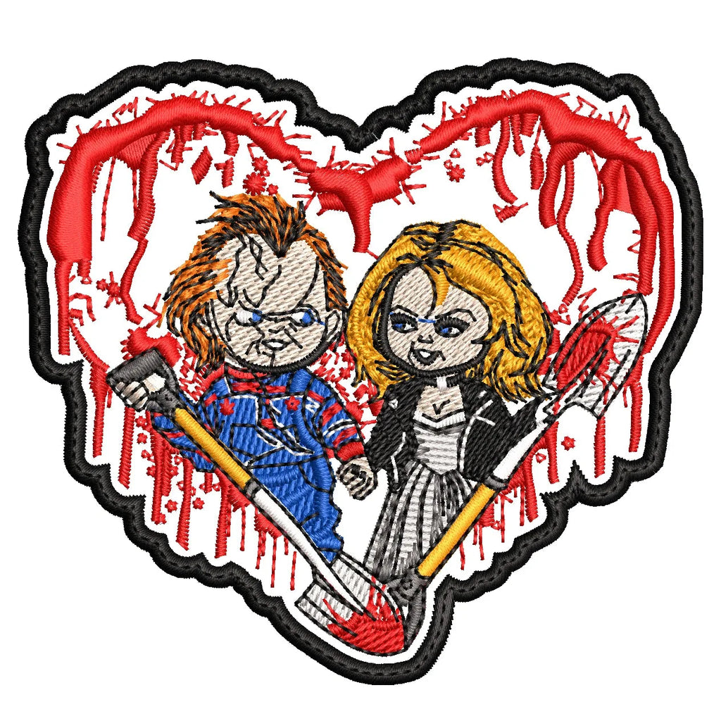 Parche Bordado CHUCKY AND TIFFANY Corazón